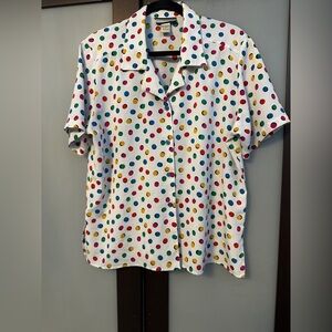 Vintage Polka Dot Shirt Size L